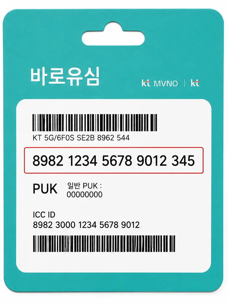8982로 시작하는 바로유심 번호