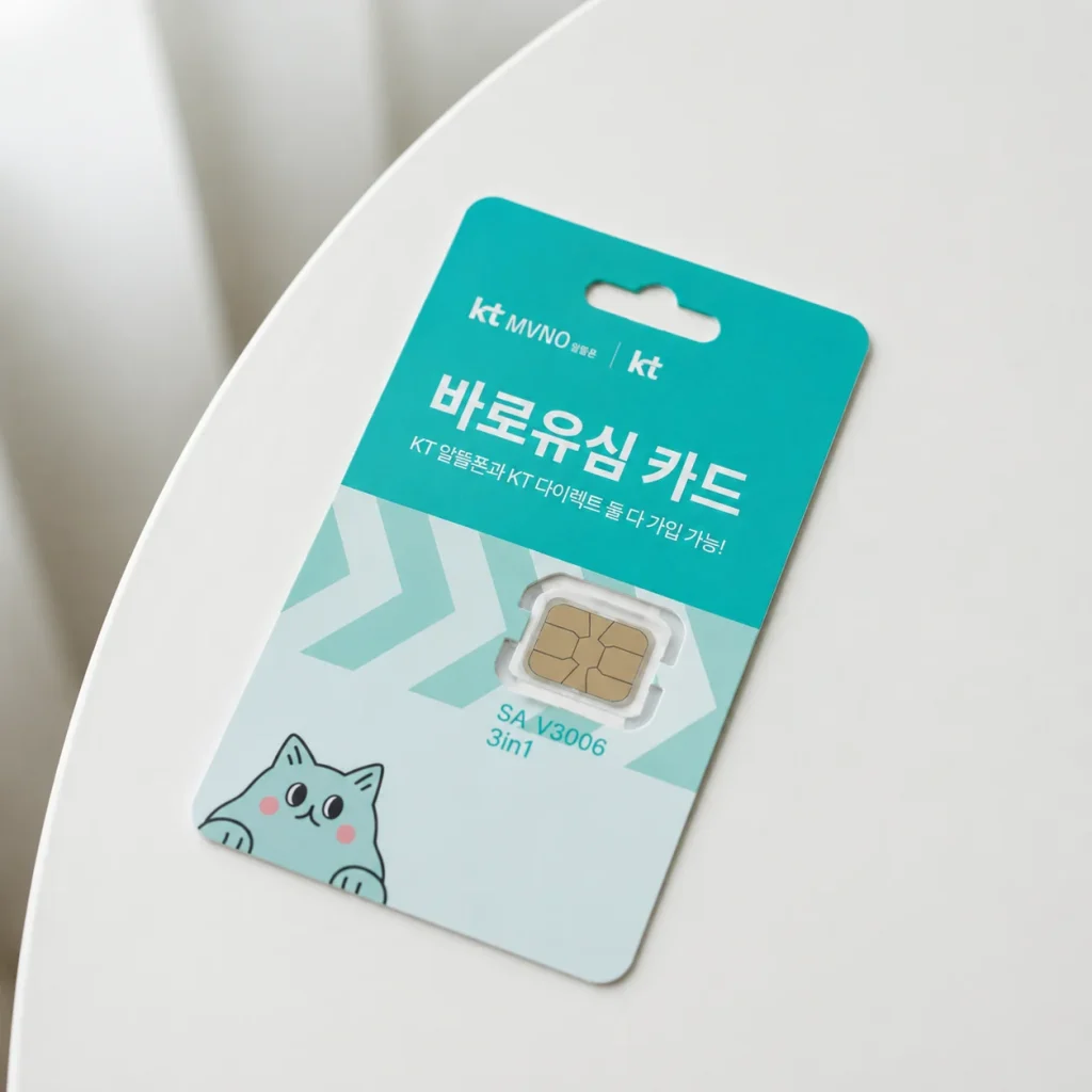 편의점 선불유심 KT 바로유심 구매 이미지