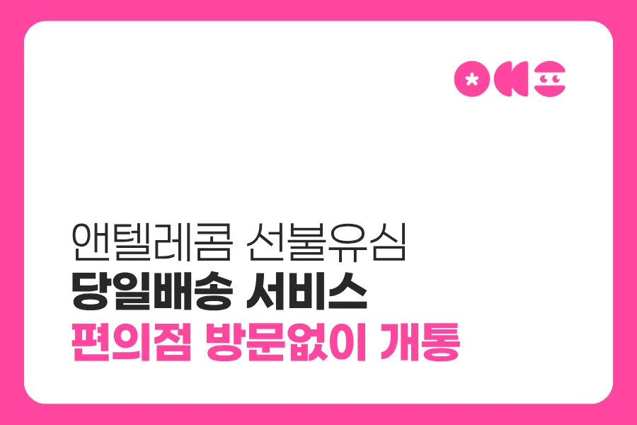 앤텔레콤 선불유심 당일배송 서비스 편의점 방문없이 개통 안내