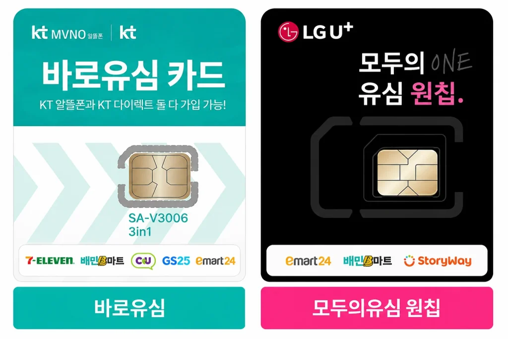 K망 바로유심 L망 모두의 원칩