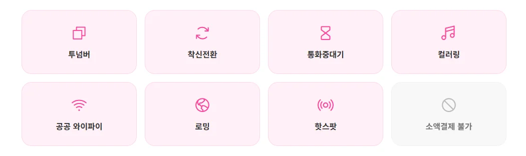 KT 선불폰 요금제 대표 부가서비스 종류